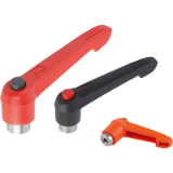 K0270 - Adjustable Handles with push button internal thread, metal parts stainless-steel