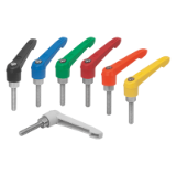 K0270 - Adjustable Handles Modern Design Style, plastic, bolts and internal components in stainless steel, external thread