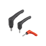 K1743 - Clamping levers ECO, plastic with male thread, threaded insert stainless steel