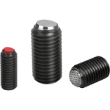 K0383 - Ball-end Thrust Screws without head with flattened ball
