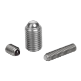 K0384 - Ball-end thrust screws without head stainless steel with full ball