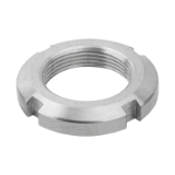 K2060 - Slotted round nuts, steel or stainless steel, DIN 981