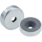 K0555 - Magnets shallow pot with countersink hard ferrite