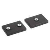 K1396 - Magnets with internal thread NdFeB, rectangular, with rubber protective jacket