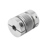 K1883 - Metal bellows couplings with clamp hubs, stainless steel