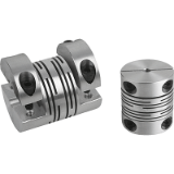 K2039 - Beam couplings aluminium with detachable clamp hubs