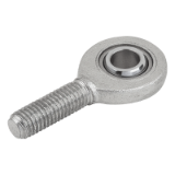 K2079 - Rod ends with plain bearing, external thread, steel, DIN ISO 12240-1 maintenance-free