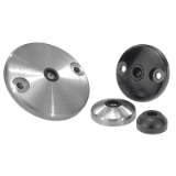K0416 - Swivel feet plates die-cast zinc or stainless steel