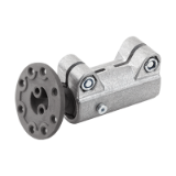 K0483 - Tube clamps straight, aluminum with ball joint