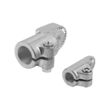 K0484 - Tube clamps, swivel half aluminium, with sunken teeth