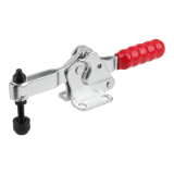 K1241 - Toggle clamps horizontal with flat foot and adjustable clamping spindle