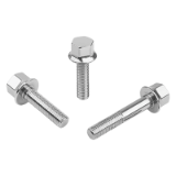 K1492 - Stainless steel hexagon head screws with collar for Hygienic USIT® seal and shim washers