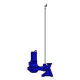 Amarex KRT S Installation Pump - Stationary wet well installation (S1 duty with submerged motor)