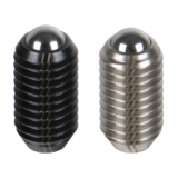 MAE-FDS-BWGL-KU-IS-VS - Spring Plungers with moving Ball and Internal Hexagon, Strong Spring Tension