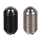 MAE-FDS-BWGL-KU-SL - Spring Plungers with moving Ball and Slot, normal spring force