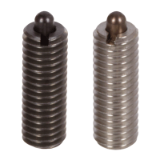 MAE-FDS-DB-IS-VS - Spring Plungers with Bolt from Steel, with Internal Hexagon, Strong Spring Tension