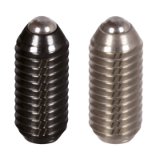 MAE-FDS-KU-IS-VS - Spring Plungers with Ball and Internal Hexagon, Strong Spring Tension