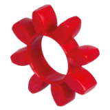 MAE-ZKR-STRD-98A-ROT - Spiders for Elastic Couplings, Standard Type, 98° Shore A, Material Polyurethane, red
