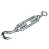 DIN 1480标准，镀锌，带吊钩和吊环的旋转扣。