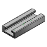 KSRLR - Rails de glissières simplifiées, type à roulement en aluminium, rail