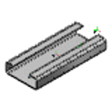 KSRR - Rails de glissières simplifiées, acier inoxydable, E, type à roulement, rail