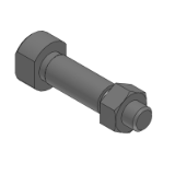 SH-SCLBDG,SHD-SCLBDG - (Precision Cleaning) Precision Pivot Pins - Flanged, Threaded with Lock Nut - L Dimension Standard Type