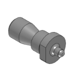 CHXF, CHXFK, CHXFM, CHXFD, CHXFDK, CHXFDM - C-VALUE Locating Pins for Welding Fixtures - Point Taper R, Shouldered, With Set Screw Flat, No Surface Finish Relief