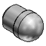 AKFQA, AKFQD - Locating Pins - High Hardness Stainless Steel Sphere Large Head - D and P Selectable Tolerance - Press Fit