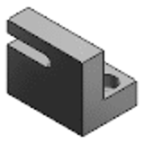 AJLER, AJLEMR - Block for Adjusting Bolts - XY Adjustment - L-Shaped Type