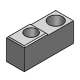 UKSFK, UKNFK, UKCFK, UKUFK - 支承块(平面) - 1个定位孔・1个通孔型 -