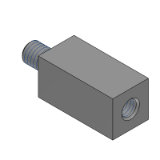 PLRFG, SLRFG - Square Posts - One End Male, One End Female Thread - L Dimension Configurable Type