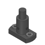 SL-LSFSS,SH-LSFSS,SHD-LSFSS - (Precision Cleaning) Device Stands - Steel, Set Screw Type, Square Flange, Compact, with Slotted Holes, with Solid Posts