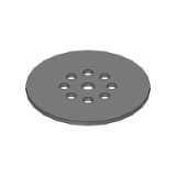 SL-BFHBE, SH-BFHBE, SHD-BFHBE - (Precision Cleaning) Sheet Metal Round Plates - Ring Shaped, Eight Holes