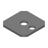 SL-JTHES, SH-JTHES, SHD-JTHES - (Precision Cleaning) Configurable Mounting Plates - Sheet Metal, Center Hole and 6-Holes