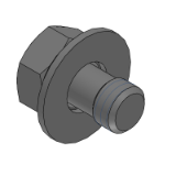 USETS - Cross Recessed Hex Upset Screw With Washers