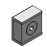 HXCS - Magneti - Con foro svasato conico e supporto (quadrati)