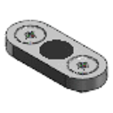 HXUKSN - Magneti - Supporto ovale - Con vite a testa piatta