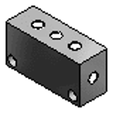 BMIAFAP - Manifold Blocks - Pneumatic - Pitch Configurable BMIAF_Series - 30x40 Square