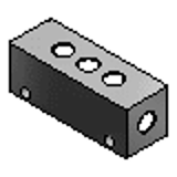 BMIASP - Manifold Blocks - Pneumatic - Pitch Configurable BMIAS_Series - 25 Square