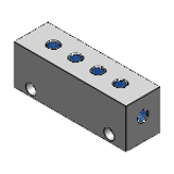 BMRSP, BMRSRP, G-BMRSP, G-BMRSRP - Manifold Blocks - Hidraulic - Selectable Thread Size / Outlets on 2 Sides, Horizontal / No Inlets - 30x35 SQ. - Pitc Configurable