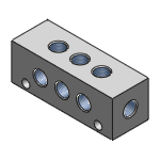 BMTAC, G-BMTAC - Manifold Blocks - Pneumatic - Pitch Standard BMTAC_Series - 25 Square