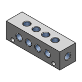 BMUACP, BMUACAP, G-BMUACP, G-BMUACAP - Manifold Blocks - Pneumatic - Pitch Configurable BMUAC_Series - 25 Square