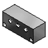 BMZAFLP, BMZAFLAP, G-BMZAFLP, G-BMZAFLAP - Manifold Blocks - Pneumatic (40 Square) -Horizontal Non-Through Hole- Pitch Configurable