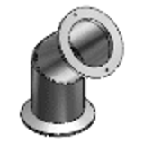 SNBHE, SNBHES - Sanitary Pipe Fittings - Double Ferrule 45 degree Elbow
