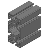 HFSP10-60120, GFSP10-60120 - アルミフレーム 10シリーズ 長方形 平行面取り 60×120mm -指定長