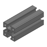 E-TLCF4-2020 - 经济型铝框 4系 方形 20x20mm 1排槽