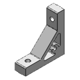 HBKUS5,HBKUSB5 - Extruded Brackets -For 1 Slot- Ultra Thich Brackets (with Tabs)