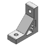 HBKTST6 - Extruded Brackets -For 1 Slot- Thick Brackets (with Tabs)
