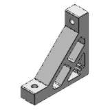 HBKUS6 - Extruded Brackets -For 1 Slot- Ultra Thick Brackets (with Tabs)