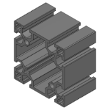 E-TLCF8-8080 - 经济型铝框 8系 方形 80x80mm 2排槽